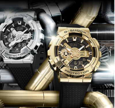 Casio G-SHOCK Quartz GM-110G-1A9JF Men's Watch Black/Gold Japan F
