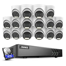 ANNKE 5MP Audio Security Camera System 16CH 5MP Lite DVR Color Night Vision IP67