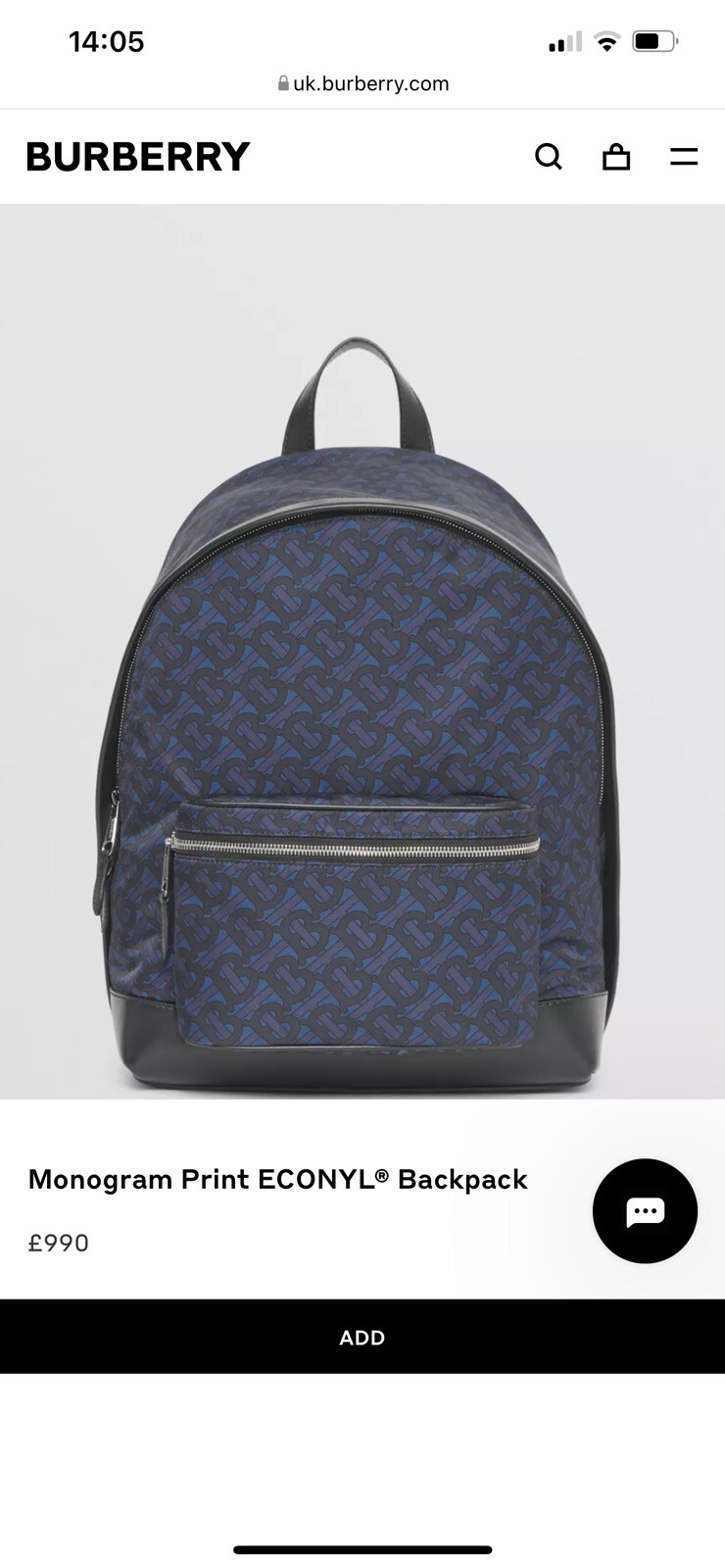 Burberry monogram print  backpack bag rucksack 10… - image 2