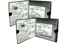 ESSENTIAL Car Auto Insurance Registration BLACK Document Wallet Holders 2 Pack