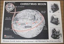 1968 Apollo 8 Newsweek Clipping Photo Jim Lovell Frank Borman Moon Orbit NASA