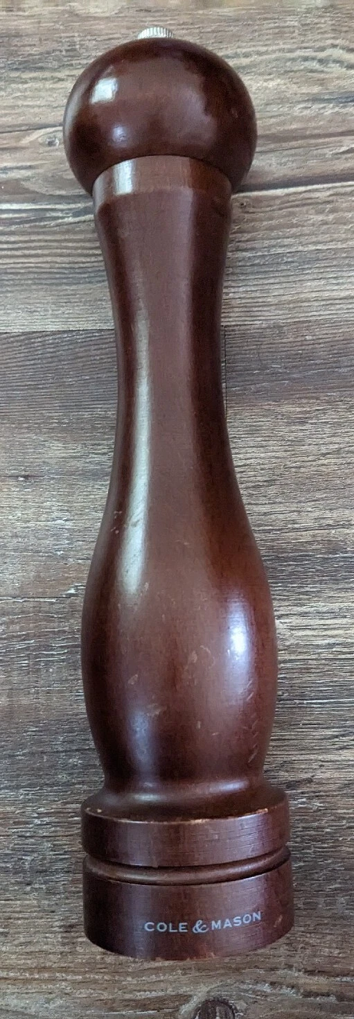 Cole & Mason 12.5" brown wood Forest Capstan Pepper Mill