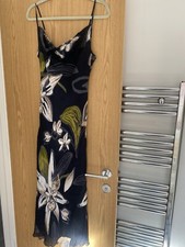Long Dress Size UK 8     100% Viscose In Very Good Condition