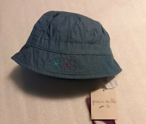 Grain De Ble Chapeau Bob En Coton Pour Bebe 6 9 Mois Tour De Tete 45 Cm Ebay