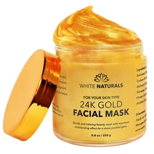 24K Gold Facial Mask By White Naturals: Rejuvenating Anti-Aging Face Mask 8.8 oz
