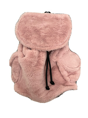 Steve Madden furry backpack- pink Faux Fur Exterior Backpack Small Bags & Handbags for Women  main image 4