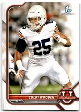 2021 BOWMAN UNIVERSITY COLBY WOODEN AUBURN TIGERS #88