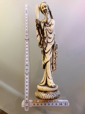 Big XL Vintage antique fighter M&ouml;nch godness King Alabaster Krieger Samurai bone