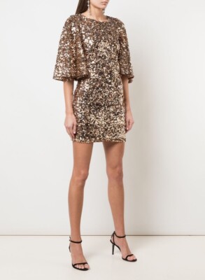 SHONA JOY FAYE SEQUIN MINI DRESS UK 6/8 AUS USA