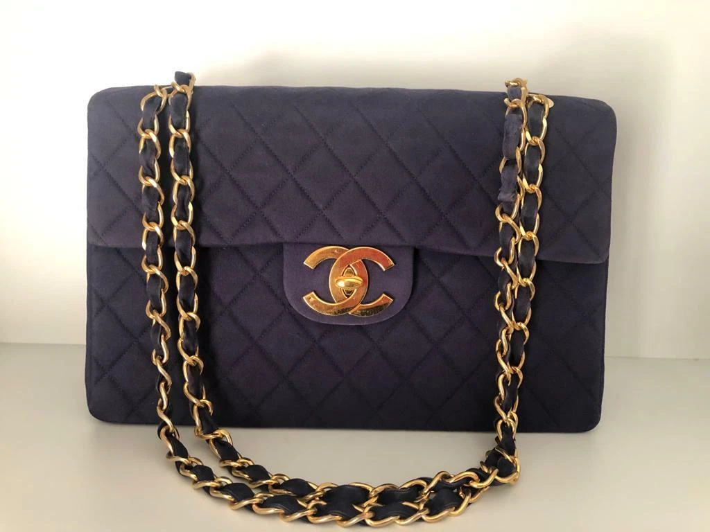 Chanel Large Fur Flap Bag - Vintage Lux