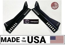 Sr Universal Offset Low Side Mount Brackets Recaro Sparco Bucket Seat Black