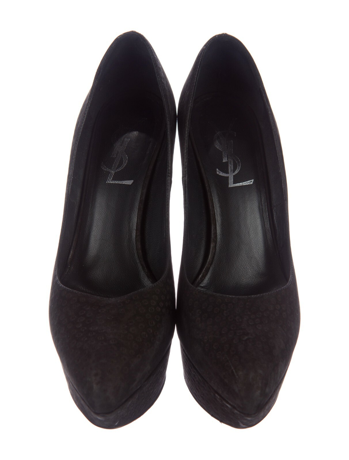 YVES SAINT LAURENT IMPERIALE 95 DÉCOLLETÉ NERE IN CAMOSCIO TAGLIA 35