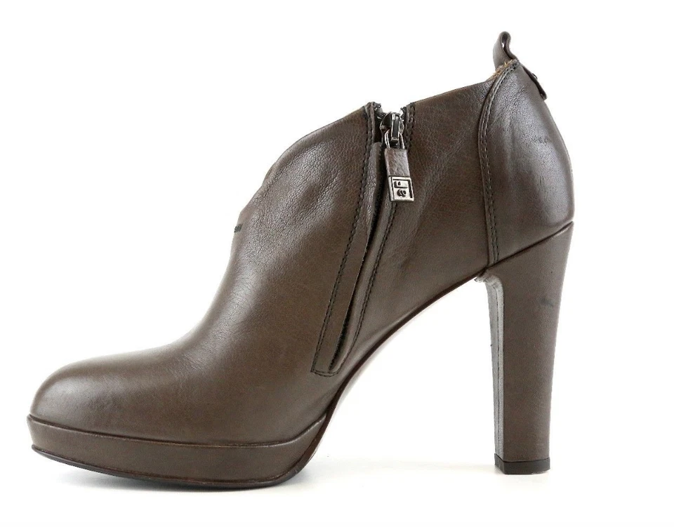 Alberto Fermani Z80106* Botín al tobillo de cuero marrón de tacón alto para mujer talla 39 EUR Foto 3 de 4