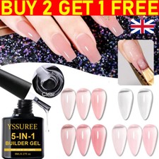 5 in 1 Nail Extension Builder Gel UV &LED Gel Nail Builder Nail Polish Gift UK