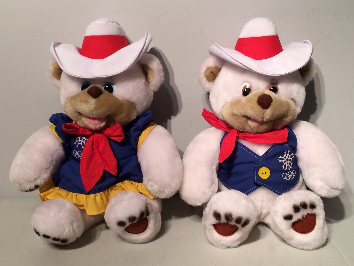 1988 Calgary Winter Olympic Hidy Howdy Cowboy Mascot Plush Toy