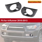 Front Bumper Fog Light Lamp Frame Decal Trims Cover for 4Runner 2010-2013 Carbon