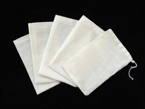 500/1000/5000 Natural Cotton Muslin Drawstring Bags Bath Soap 4x6 - Image 2 of 4