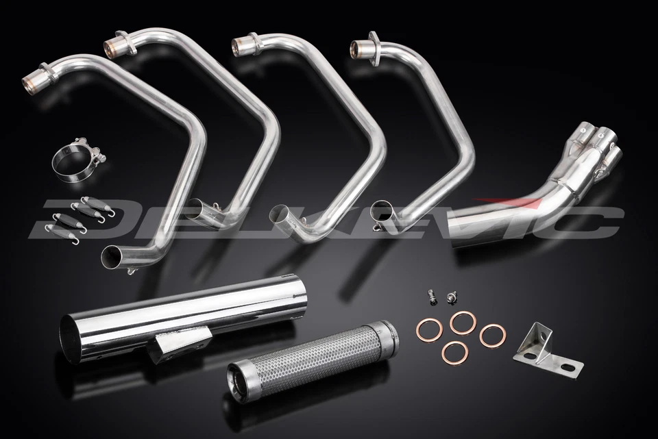 Silenciador recto acero inoxidable escape completo Kawasaki KZ1000 LTD 79-80 4-1 Foto 3 de 4