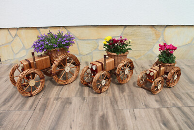 Weidenkorb Weidentraktor Blumenkbel Korbgeflecht Pflanzkorb Deko  Blumenkasten | eBay.de