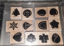 Stampin up,seasonal solids mini,B90, ,N, woodmounted