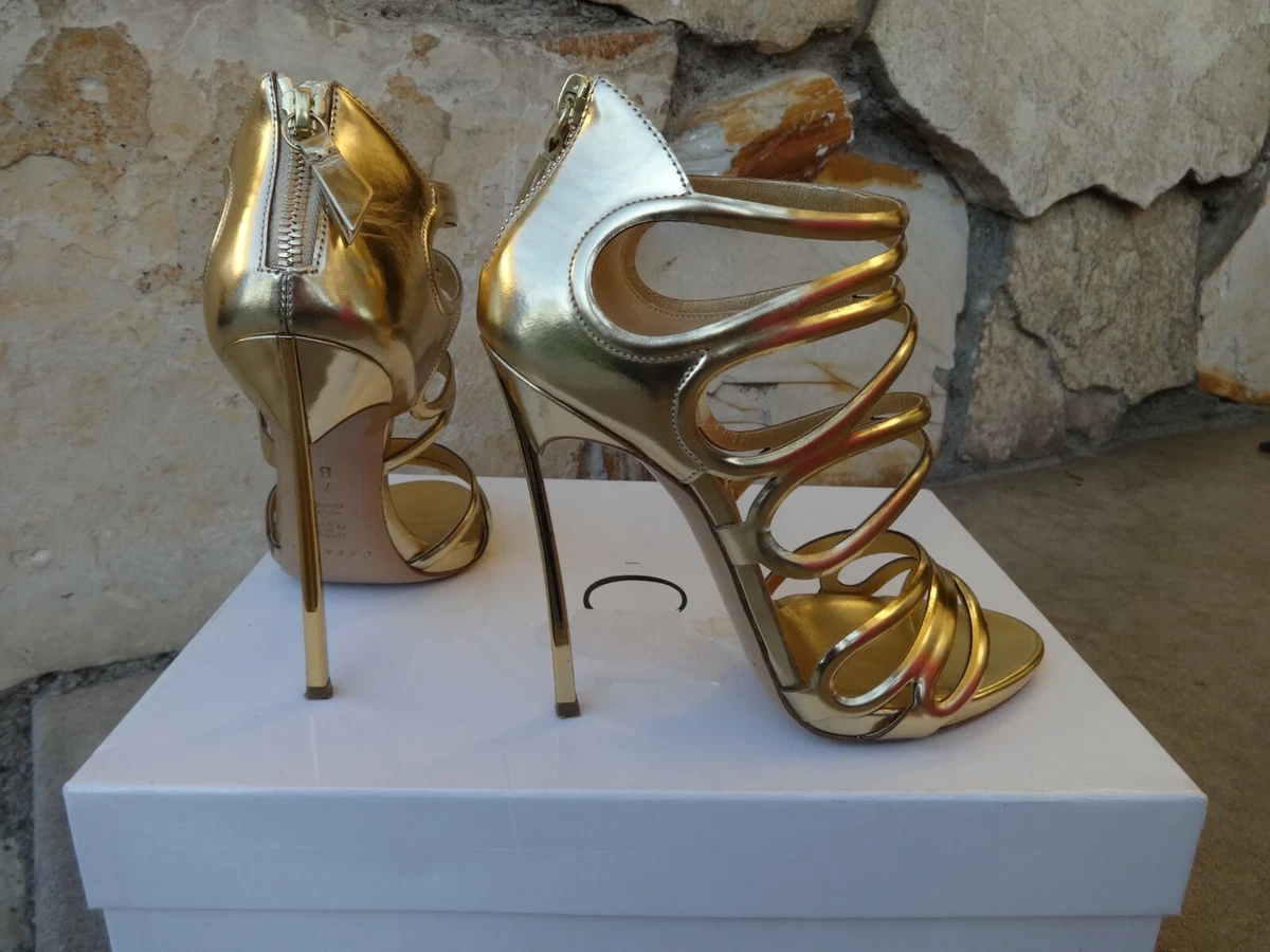 Casadei gold hot sale sandals