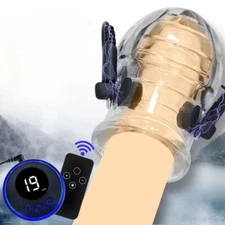 Electric Penis Extender Stretcher Sleeve Penis E-Stim Enhancer Enlarger Set USA