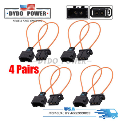 4Pairs For MERCEDES BMW MOST fiber optic loop bypass MALE & FEMALE kit adapter