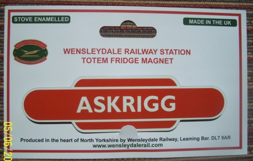 Wensleydale Railway Askrigg Station - Totem Fridge Magnet