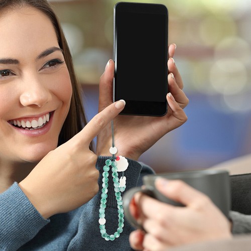 Crystal Beads Hand Wrist Beaded Phone Cord Mobile Phone Strap - 第 12/12 張圖片