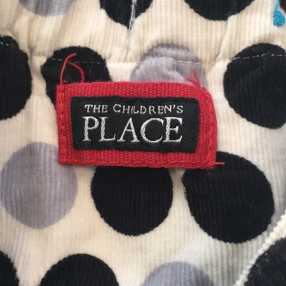 The Children's Place 女孩 M 8 裙灯芯绒迷你圆点花边下摆 100% 棉 — 第 4/4 张图片