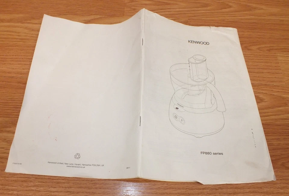 Manual de repuesto solo para cafeteras Kenwood serie FP880 **LEER** Foto 2 de 2