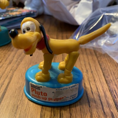 Vintage PLUTO Disney Push Button Maxi- Puppet Toy Hong Kong