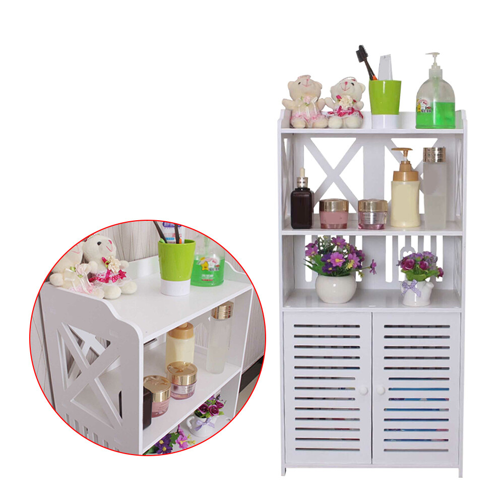 White Wood Bathroom Storage Wooden Drawer Cupboard Free Standing Unit UK eBay