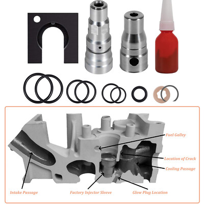 #ad #ad CYLINDER HEAD REPAIR KIT FOR FORD 6.0L POWERSTROKE ENGINE FUEL INJECTOR SLEEVE $121.59