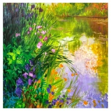 Angeles Cereceda,”Canets” (Spring Pond)" Ltd Ed Serigraph Hand Signed With LOA.