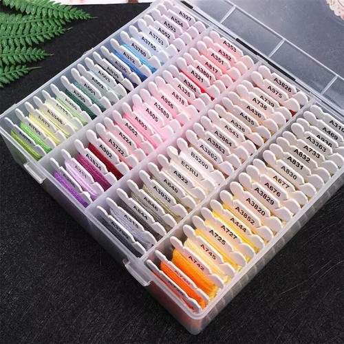 80 Color Embroidery Thread DIY Cotton for Sewing Set with Organizer Box Threads - Picture 11 of 18