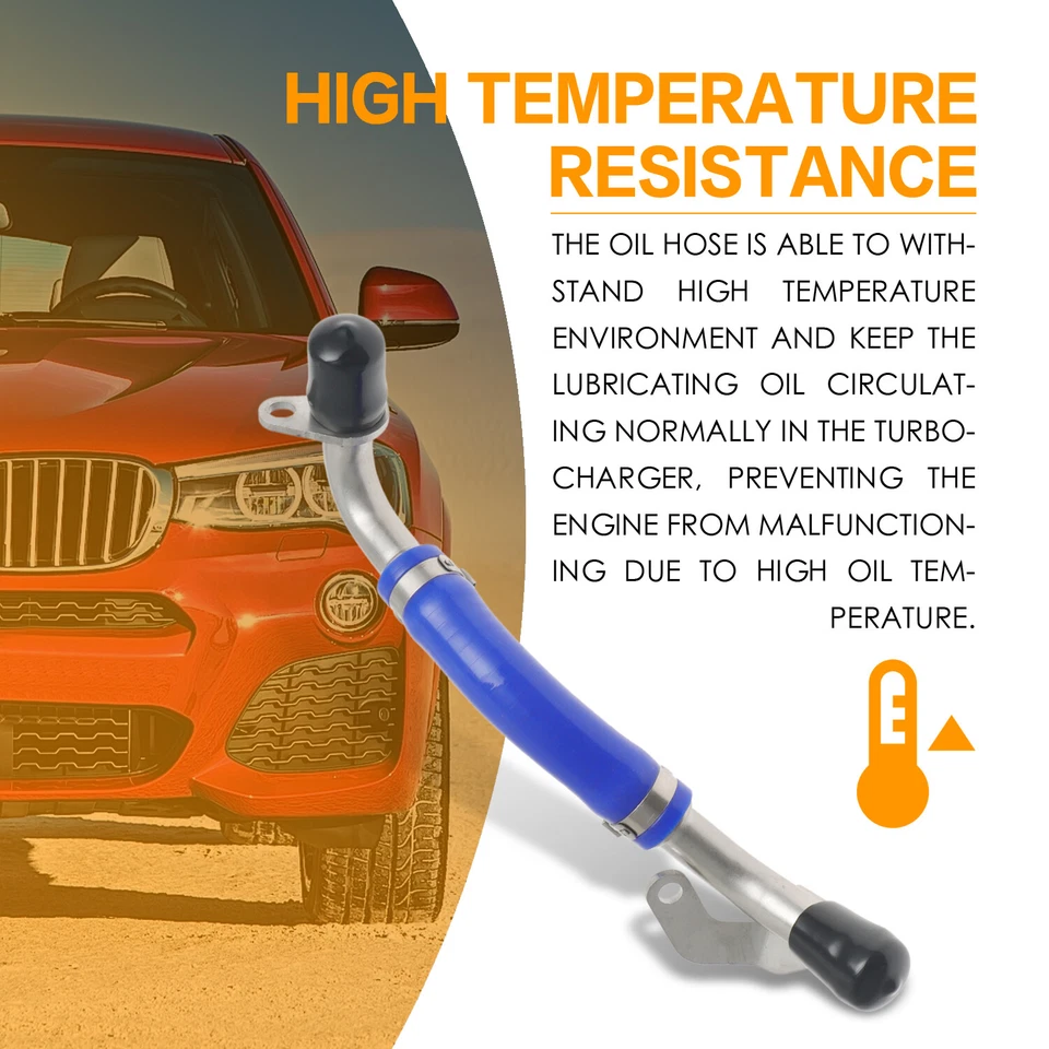 Línea de drenaje de suministro de aceite del turbocompresor apta para BMW 535i GT xDrive 2011-2017 Foto 4 de 4