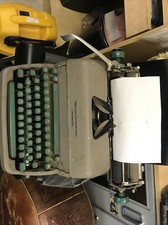 Remington Standard Gray Green Keys Manual Typewriter 1940's thumbnail