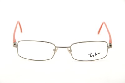 Rare Authentic Ray Ban RB 6084 2555 48mm Red Gunmetal Frames Glasses Italy