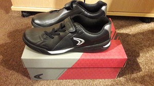 clarks black leather trainers