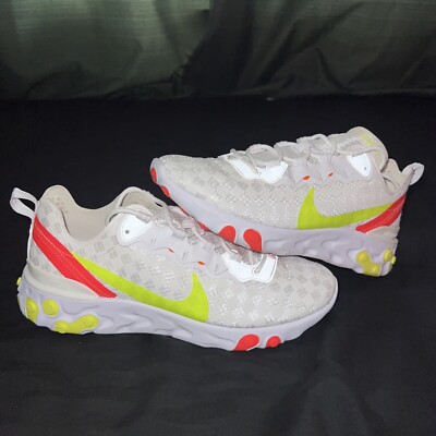 Size 8 - Nike React Element 55 Checkered White Crimson Volt 2019