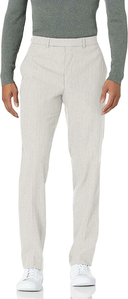 Traje ajustado Kenneth Cole REACTION 278603 para hombre, gris claro jaspeado, 40 largos Foto 3 de 4