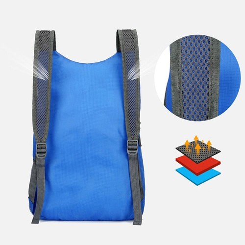 Large Capacity Foldable Backpack Lightweight Nylon Bag Hiking - Picture 6 of 19