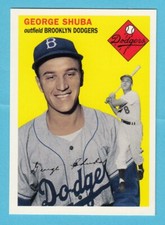 1954 Topps Baseball Reprint # 268 George Shuba-- Brooklyn Dodgers -- Box 733