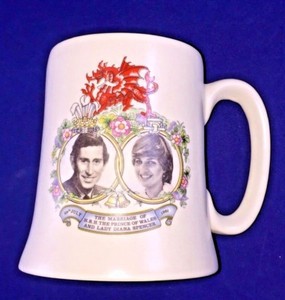 Diana & Charles Mug Commemorating Royal Wedding July 20, 1981 Made in