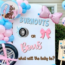 Wooden Gender Reveal Sign for Arch What Will Baby Be Balloon Arch Decals for ...