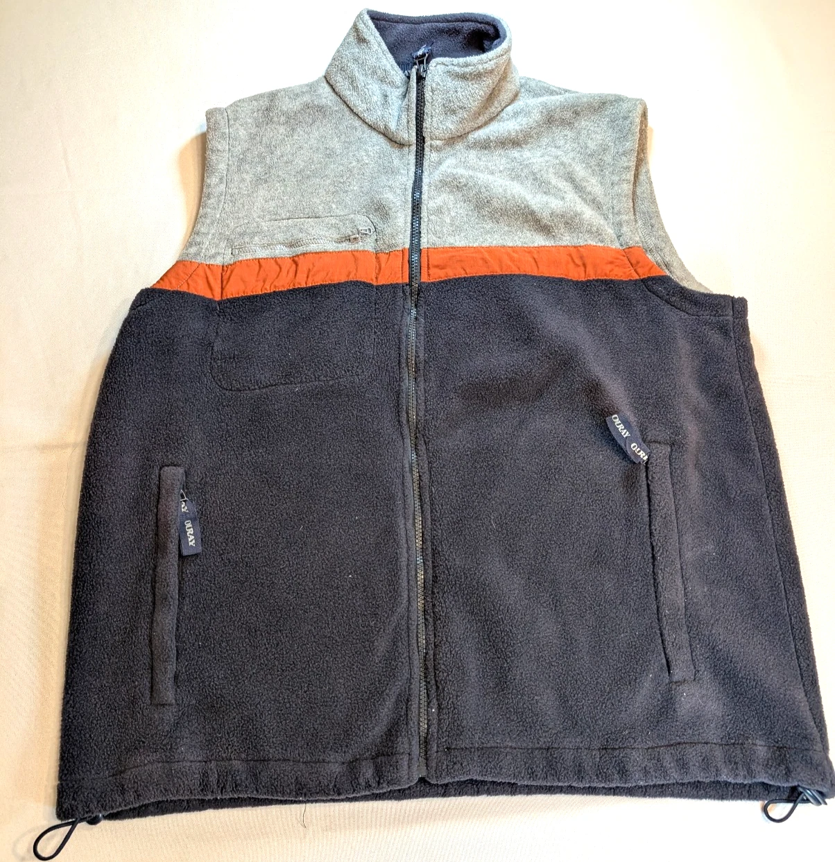 Ouray Sportswear Men's Zip Up Fleece Vest, L