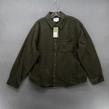 Goodfellow Co Shirt Jacket Mens Large Woody Green Heavy Flannel Standard Fit