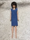 VNTG 1962 Mattel Barbie Midge 11.5” Doll doll, Dk Brown Bubble Cut, Sheath Dress