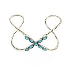 Carolyn Pollack Sterling Turquoise 6.75-7.25" Bracelet Pendant Lot of 4 #S5609-1 — photo 2